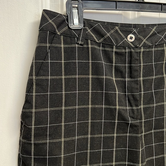 EP Pro Black Yellow White Checker Print Mid Rise 4 Pocket Shorts Size 10 - Picture 4 of 8